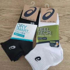 アシックス　ASICS　靴下 3ペア 24~26cm