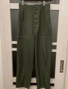 JEANASIS フロントボタンハイウエストパンツ