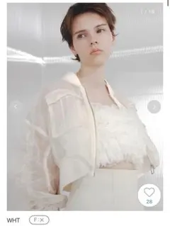 ジャケット・アウター THE TOE Lilac tulle blouson - ivory THE TOE 】LILAC TULLE BLOUSON - メルカリ