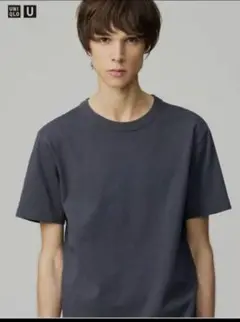 新品未使用タグ付き　UNIQLOクルーネックTシャツ　グレー　2025年モデル
