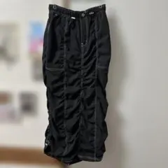 ロングスカート タイトスカート スリット入り 黒のサムネイル