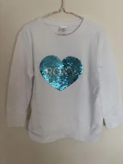 ROXY ハート型スパンコール 長袖Ｔシャツ