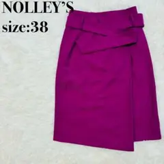 NOLLEY’S スカート M パープル ベルト付き 美シルエット