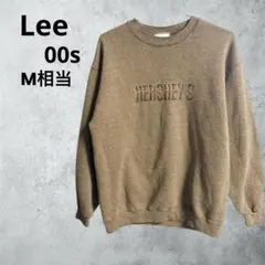 雰囲気◎Lee 00s HERSHEY’S 立体ロゴ スウェット ブラウン 古着