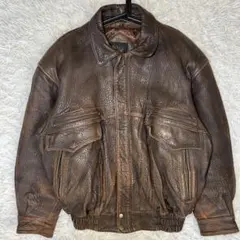 レザージャケット　A-2 G-1 B-3 ビンテージ　90s シボ革　大きめ