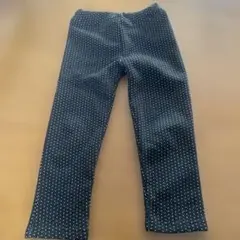 パンツ　水玉　ブラック　裏起毛