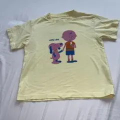イエロー Tシャツ キャラクタープリント