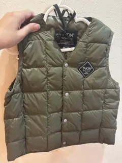 TAION キッズ ダウンベスト オリーブグリーン