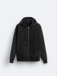 完売品 ZARA ウォッシュ加工ジッパー仕様フーディ M - メルカリ