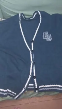 カーディガン ブラック ニット ネイビー