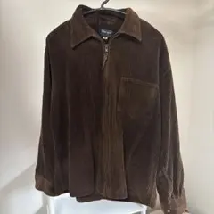 Wrangler Sport コーデュロイ ジップアップシャツ ブラウン Lのサムネイル