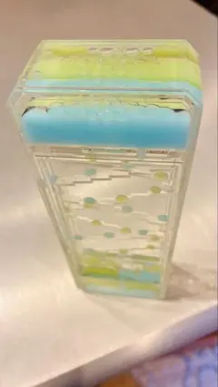 オイルタイマー 水色黄緑　リラックス効果　ストレス解消　オシャレ雑貨　知育玩具
