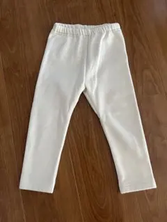 ユニクロ　裏起毛　ホワイト　パンツ