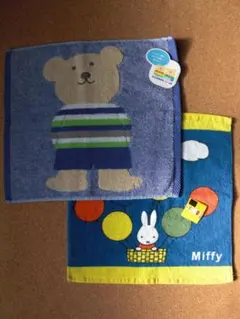 タオル2枚セット　RAINBOW 　BEAR(日本製)、Ｍｉｆｆｙ　ミッフィー