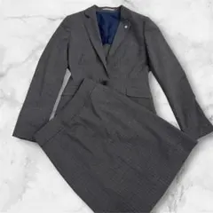 オリヒカ RHYME レディーススーツ セットアップ グレー ストライプ 洗える