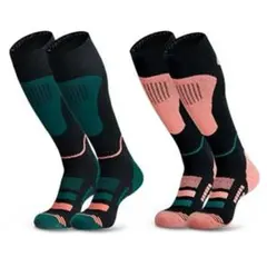 J22】ソックス/高機能スキー ソックススノボーソックス 登山 2足セットXL