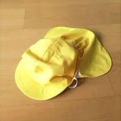 幼稚園 帽子 日よけ付き イエロー ホワイト 帽子 ポリエステル100%