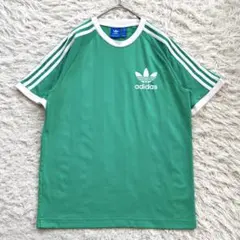 90s USA製 アディダス 半袖 サッカー プラクティス シャツ XL 緑