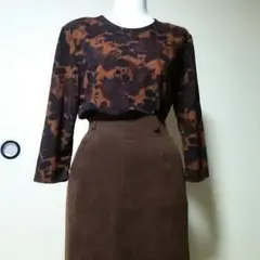 最終再値下げ昭和レトロロングスカートvintage♡W70〜74