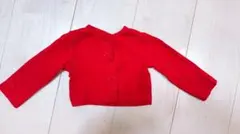 カーターズ ベビー 長袖カーディガン レッド