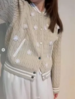新品 Gypsohila Cable Flower Blouson グレー - メルカリ