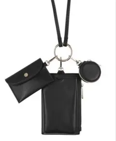 UNBILLION 多機能 スマホショルダー バッグ 黒