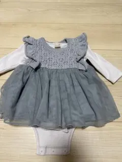 petit main フリル付きロンパース 70cm