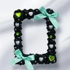 A51 硬質ケース トレカケース ホイップデコ B8 y2k 量産型 黒 黄緑