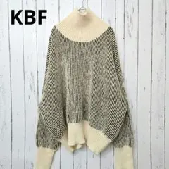 KBF ケービーエフ 配色リブ ハイネックニット ゆったり