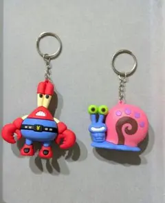 Mr. Krabs & Gary キーホルダー 2個セット　スポンジボブ