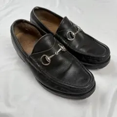 GUCCI horsebit leather loafers black