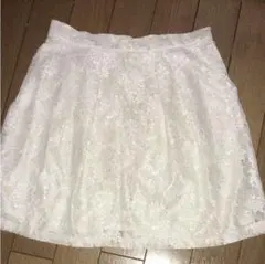 セシルマクビー ホワイト☆花柄レーススカート