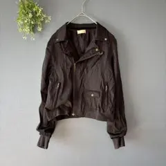 ミーティス［F］クールカジュアル◎なめらかタッチ◎ショート丈ライダースジャケット