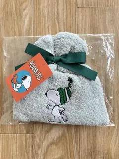 スヌーピー SNOOPYもこもこ巾着付きソックスセット　ルームソックス