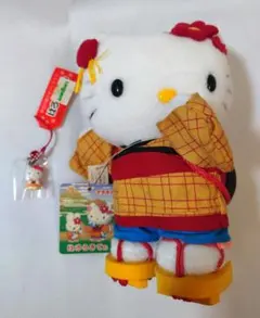 ハローキティ 伊豆限定 伊豆の踊り子バージョン ぬいぐるみとストラップセット