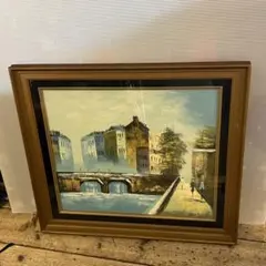 絵画 額装 油彩肉筆画 MARASPIN『パリ街角』F8 - メルカリ