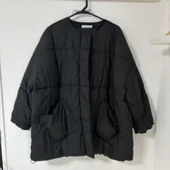 オーバーサイズ ブラック キルティングジャケット