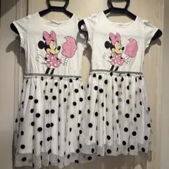 H&M ミニーマウス 半袖ワンピース 4-6Y,6-8Y