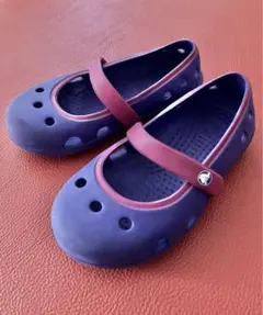 クロックス　サンダル　C7  14センチ　パープル