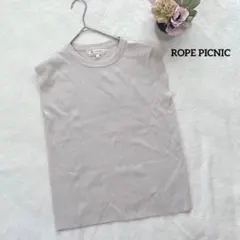 ロペピクニック ノースリーブTシャツ 38 ベージュ シンプル