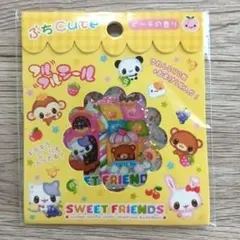 平成レトロ　ぷちcute　フレークシール　うさぎ、ねこ、パンダ、　ハムスター