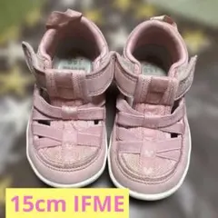 ピンク メッシュサンダル 15.0cm ベルト付き　水陸両用