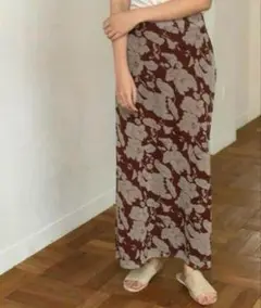 TODAYFULフラワー ジョーゼット スカート