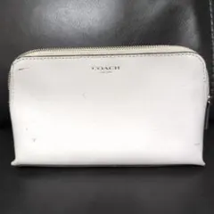 COACH レザー ポーチ　ホワイトグレー