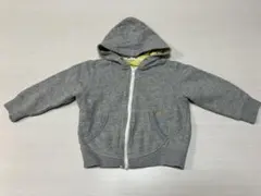 BEAMS ビームス　パーカー グレー 100cm フード付き ジップアップ