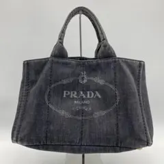 PRADA プラダ カナパ デニム ブラック 1BG439 ギャランティ付 - メルカリ