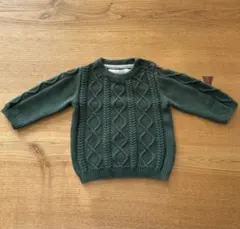 H&M グリーン ニット 9-12M 80cm