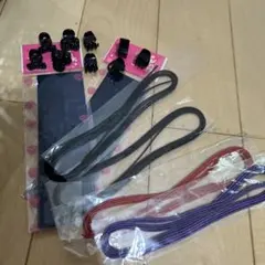 ブラッククリップ ヘアアクセサリー9個 紺　リボン 2本　ヘアゴム 15点セット