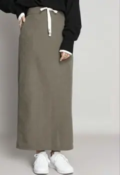 裏起毛コーデュロイスカート　カーキ