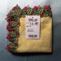 【新品未使用】近沢レース　シーズンタオルハンカチ　覆面レスラー　カナリアイエロー